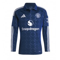 Camisa de Futebol Manchester United Equipamento Secundário 2024-25 Manga Comprida